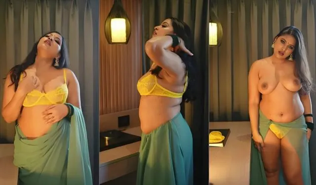 Anjali Gaud Horny Green Saree 2025 Hindi Uncut Short Film